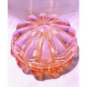 Gorgeous  & Rare Vintage Fenton Pink/Cranberry Trinket Dish